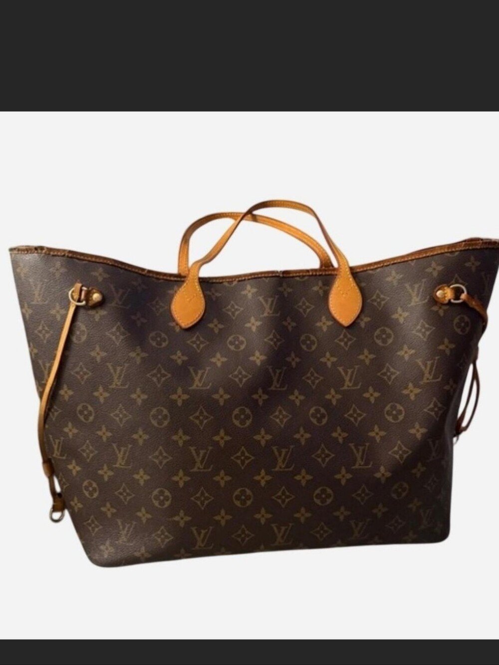 Authentic Louis Vuitton Neverfull GM Large Monogram Canvas Leather Tote Bag - Picture 8 of 8